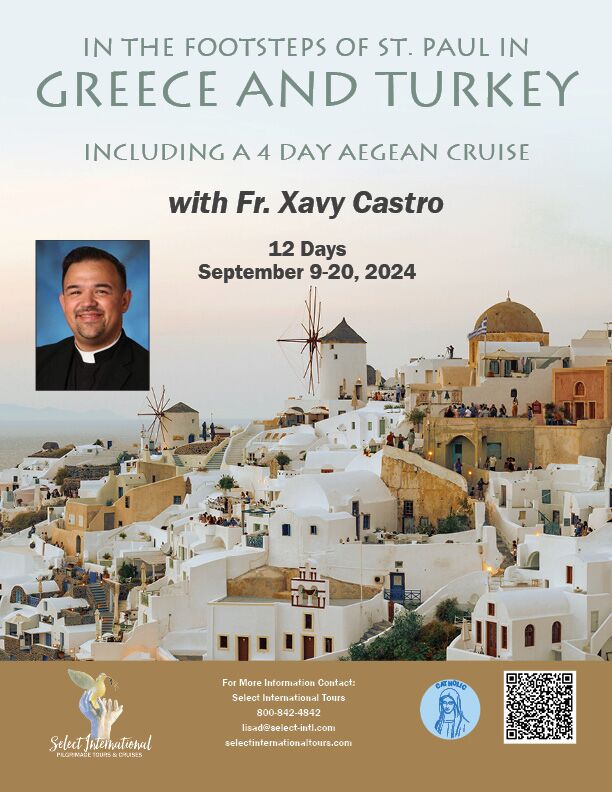 Pilgrimage to Greece and Turkey with Fr. Xavy Castro