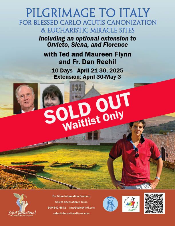 Pilgrimage to Italy for Blessed Carlo Acutis Canonization with Ted and Maureen Flynn and Fr. Reehil
